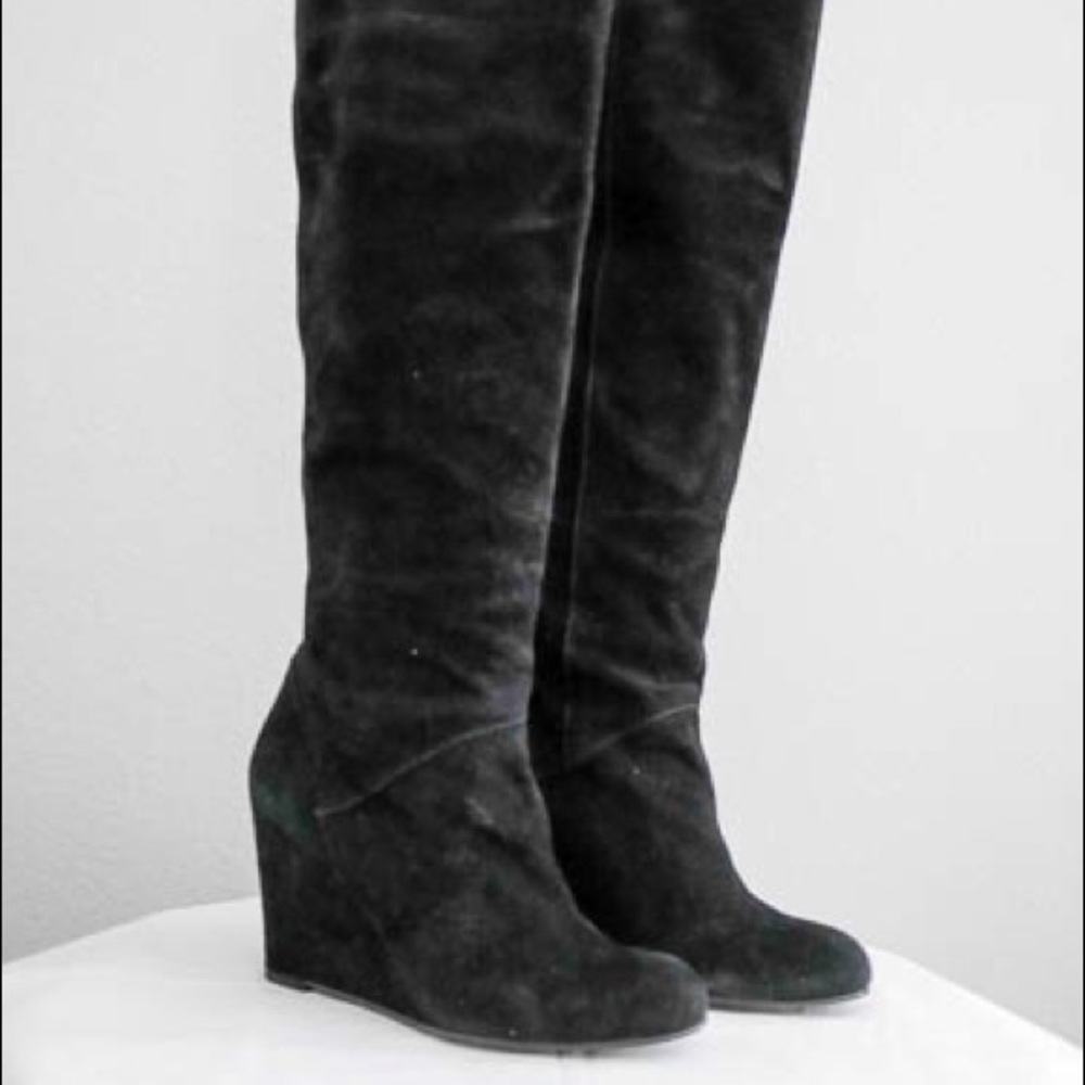 Stuart Weitzman Black Suede Boots